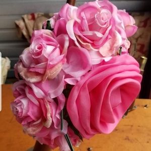 Vintage Pink Satin Rose Hat - 1950's